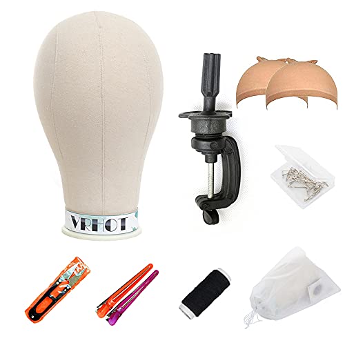Algopix Similar Product 10 - VRHOT Wig Head Canvas Block Head