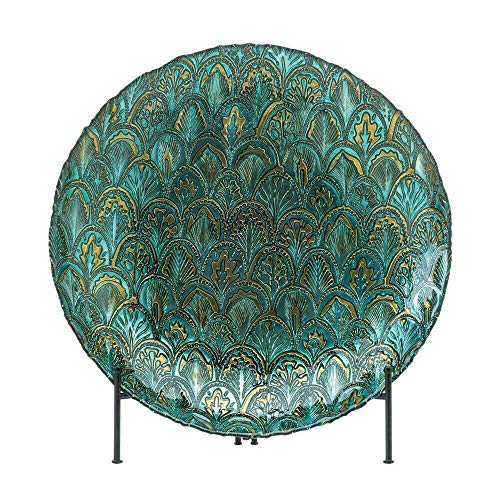 Algopix Similar Product 1 - Abstract Peacock Decorative Plate