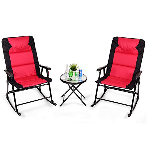Algopix Similar Product 14 - Giantex 3 PCS Folding Bistro Set