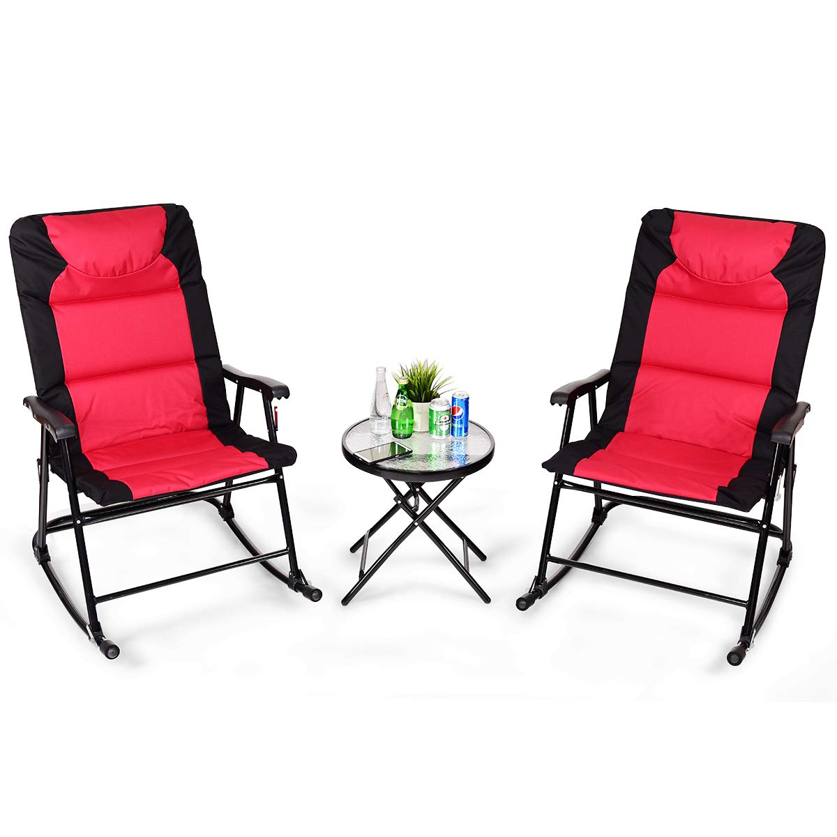 Algopix Similar Product 9 - Giantex 3 PCS Folding Bistro Set