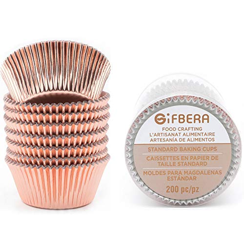 Algopix Similar Product 20 - Gifbera Rose Gold Foil Cupcake Liners