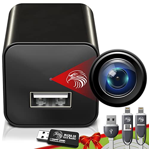 Algopix Similar Product 9 - DIVINEEAGLE Spy Camera Charger  Hidden