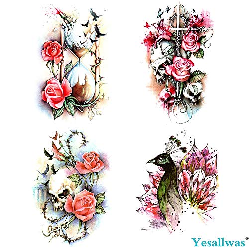 Algopix Similar Product 9 - Yesallwas 4 Sheets Large Temporary