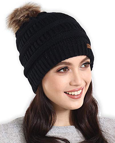 Algopix Similar Product 16 - Pom Pom Beanie Winter Hat For Women 