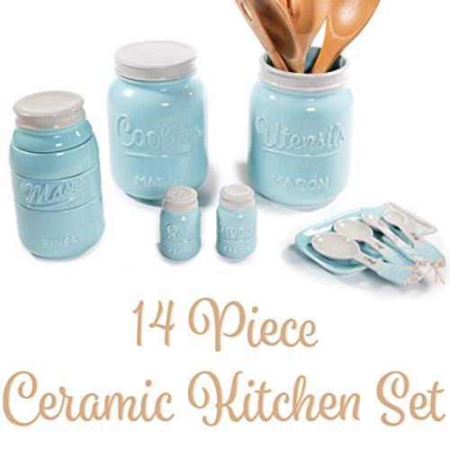 Algopix Similar Product 5 - Mason Jar Kitchen Utensil Set