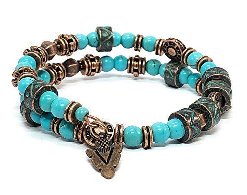 Algopix Similar Product 17 - Turquoise and Copper Unisex Jewelry