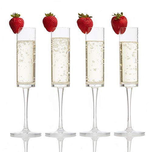 Algopix Similar Product 20 - Premium Plastic Champagne Flutes 