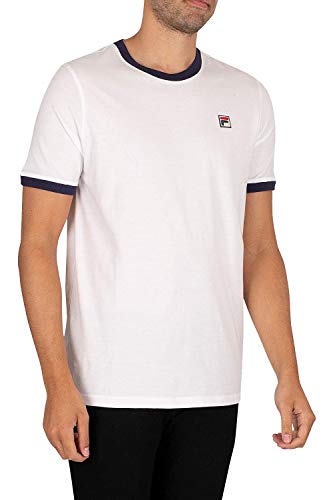 Algopix Similar Product 10 - Fila Mens Marconi White Black Ringer T