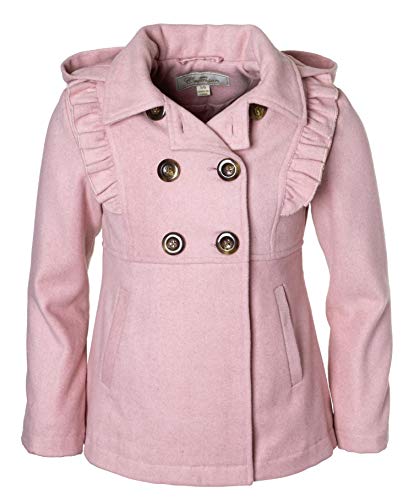 Algopix Similar Product 9 - Cremson Girls Wool Blend Hooded Ruffle