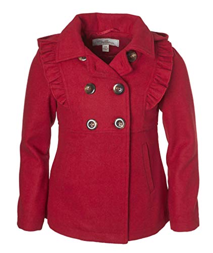Algopix Similar Product 5 - Cremson Girls Wool Blend Hooded Ruffle