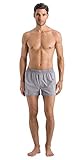Algopix Similar Product 1 - HANRO Mens Fancy Woven Boxer Grey