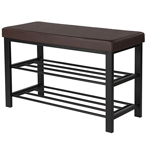 Algopix Similar Product 8 - SONGMICS Metal Shoe Bench Entryway Shoe