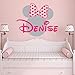 Algopix Similar Product 2 - Girl Name Wall Decal Minnie Mouse Vinyl