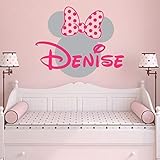 Algopix Similar Product 13 - Girl Name Wall Decal Minnie Mouse Vinyl
