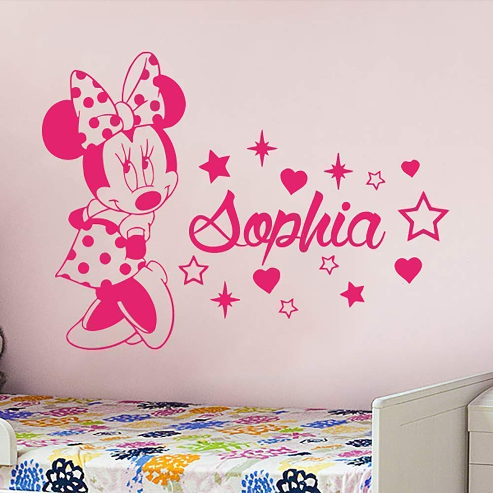 Algopix Similar Product 20 - Name Wall Decal Minnie Vinyl Decals