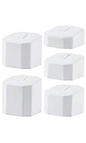 Algopix Similar Product 15 - SSWBasics Hexagonal White Faux Leather