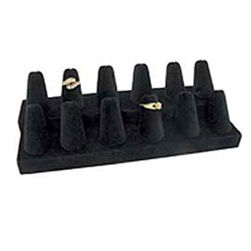 Algopix Similar Product 5 - SSWBasics 12Finger Black Velvet Ring