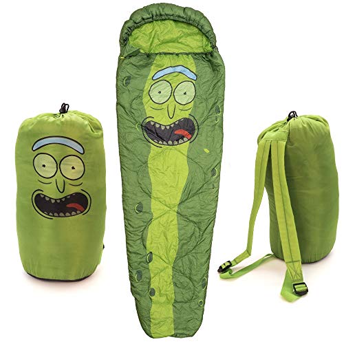 Algopix Similar Product 18 - SDCC Exclusive Pickle Rick Sleeping Bag