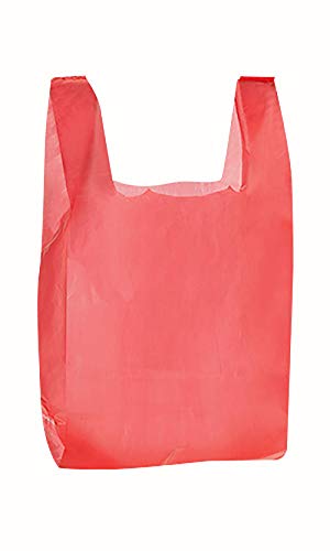 Algopix Similar Product 7 - Plastic T Shirt Bags  Red  11  x 6