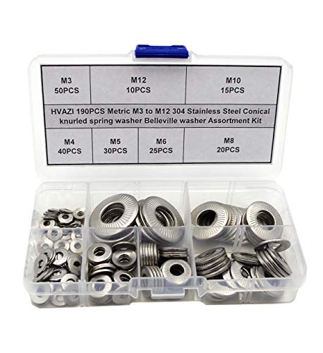 Algopix Similar Product 1 - HVAZI 190PCS Metric M3 to M12 304