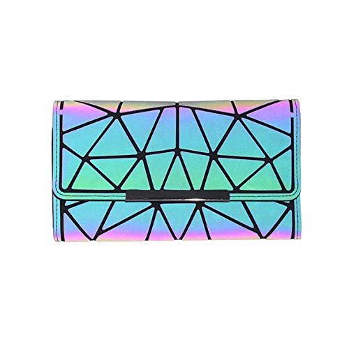 Algopix Similar Product 18 - Women Holographic Wallet Geometric