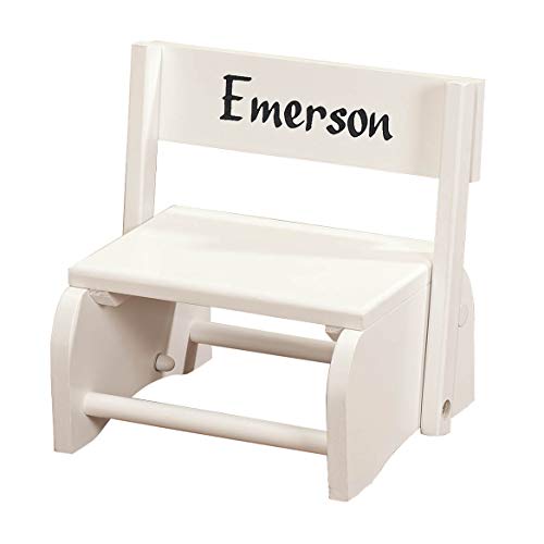 Algopix Similar Product 10 - Personalized White Wooden 2in1 Chair