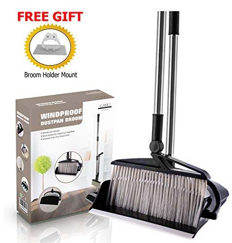 Algopix Similar Product 16 - Broom and Dustpan Combo Set Rotatable