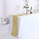 Algopix Similar Product 20 - TRLYC Gold Sequin Table Runners 12x