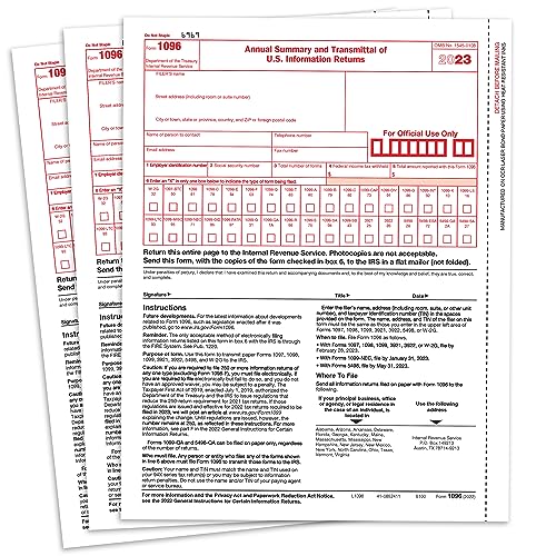 Algopix Similar Product 13 - 1096 Transmittal 2023 Tax Forms 25