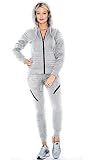 Algopix Similar Product 5 - 9 Crowns Womens Slim FIt Moto Tracksuit