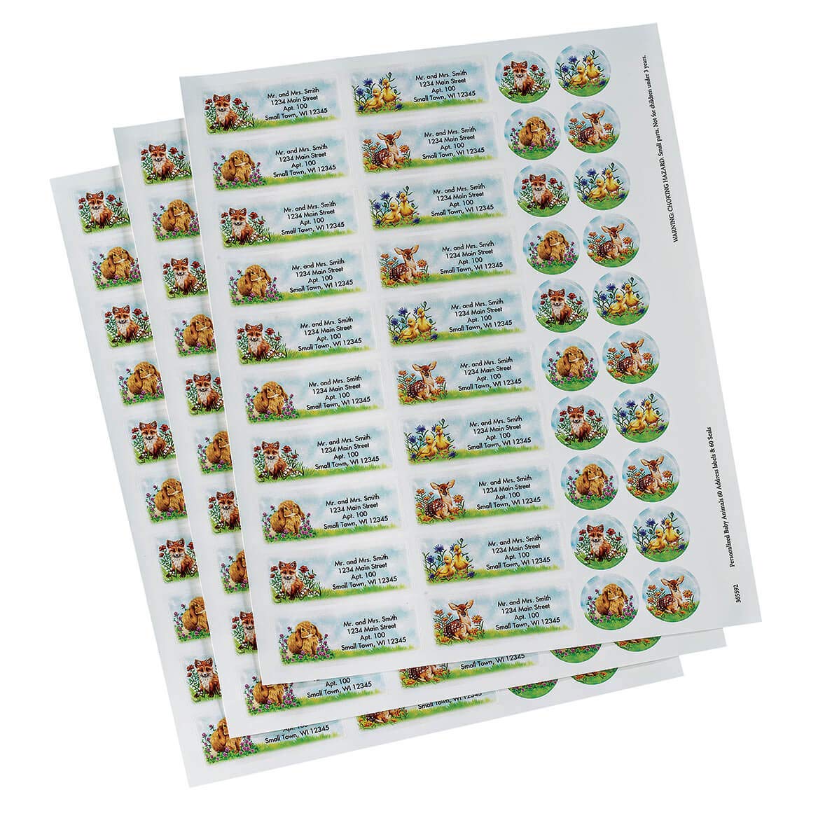 Algopix Similar Product 13 - Personalized Baby Animals Labels 