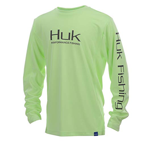 Algopix Similar Product 2 - Huk Youth Icon Ls Shirt Key Lime YL