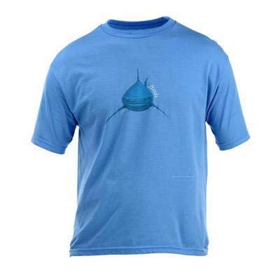 Algopix Similar Product 18 - Huk Youth  Smile Tee Carolina Blue