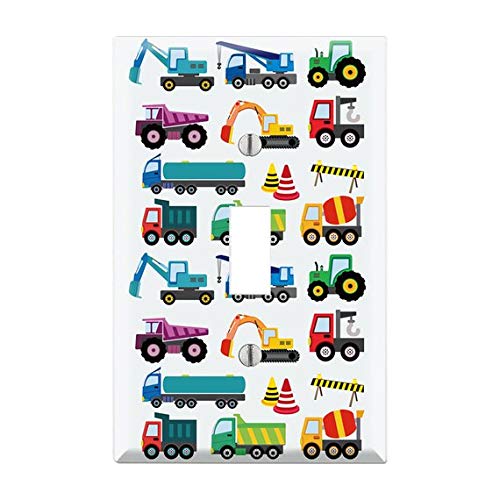 Algopix Similar Product 7 - Construction Trucks LightSwitch Plate