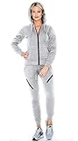Algopix Similar Product 6 - 9 Crowns Womens Slim FIt Moto Tracksuit