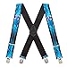 Algopix Similar Product 8 - SuspenderStore Mens BLUE FLAMES 2Inch