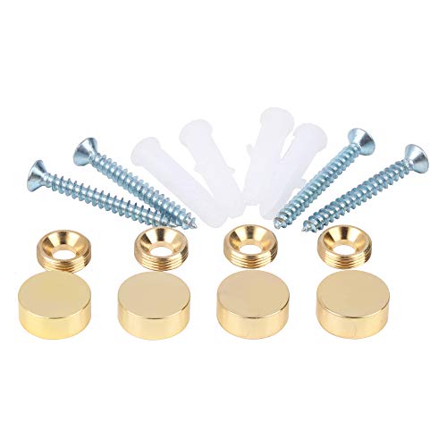 Algopix Similar Product 10 - Mirror Screws Brass Cap Decorative
