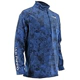 Algopix Similar Product 8 - HUK Tidewater Camo 14 Zip Dark Blue