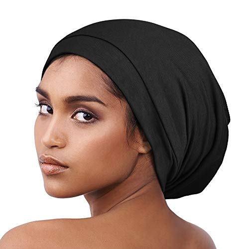 Algopix Similar Product 17 - Alnorm Cozy Satin Lined Slouchy Beanie