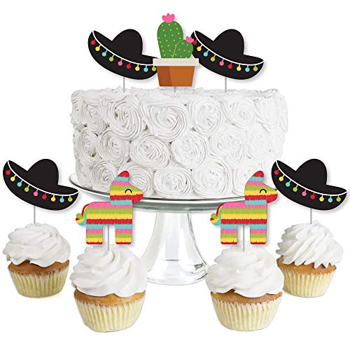 Algopix Similar Product 16 - Lets Fiesta  Dessert Cupcake Toppers