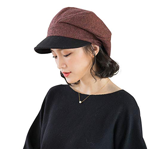 Algopix Similar Product 6 - 677888 Newsboy Hat for Women Wool Hat