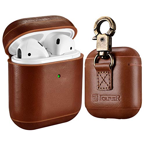 Algopix Similar Product 9 - AirPods Leather Case ICARER Genuine