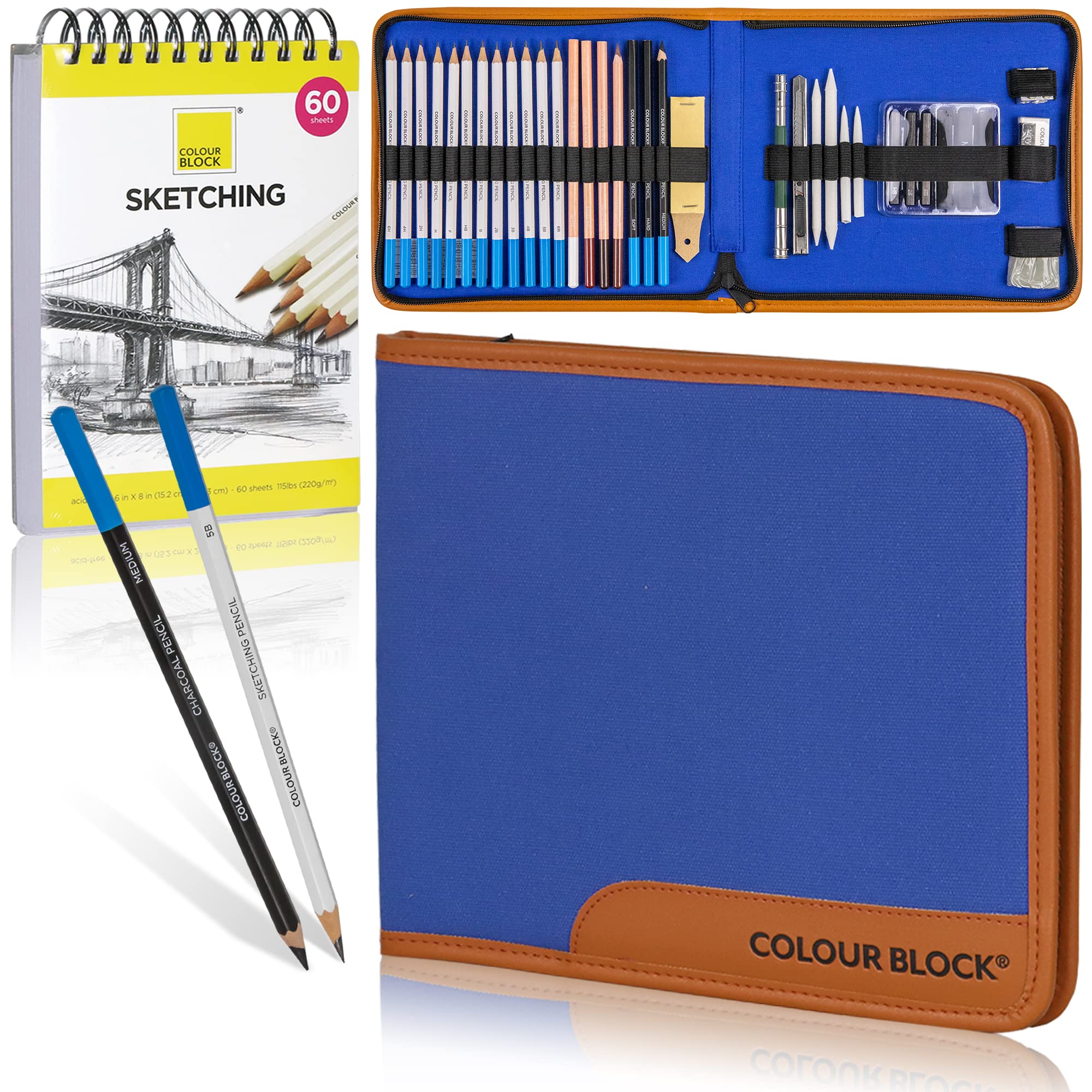 Algopix Similar Product 15 - COLOUR BLOCK Drawing Pencils KitsArt