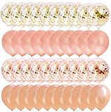 Algopix Similar Product 10 - Thomtery Rose Gold Confetti Balloons