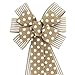 Algopix Similar Product 7 - Polka Dot Natural Stripe Wreath Bow
