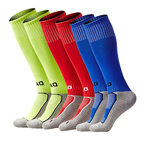 Algopix Similar Product 10 - xikun Kids Soccer Socks Boys Girls Knee