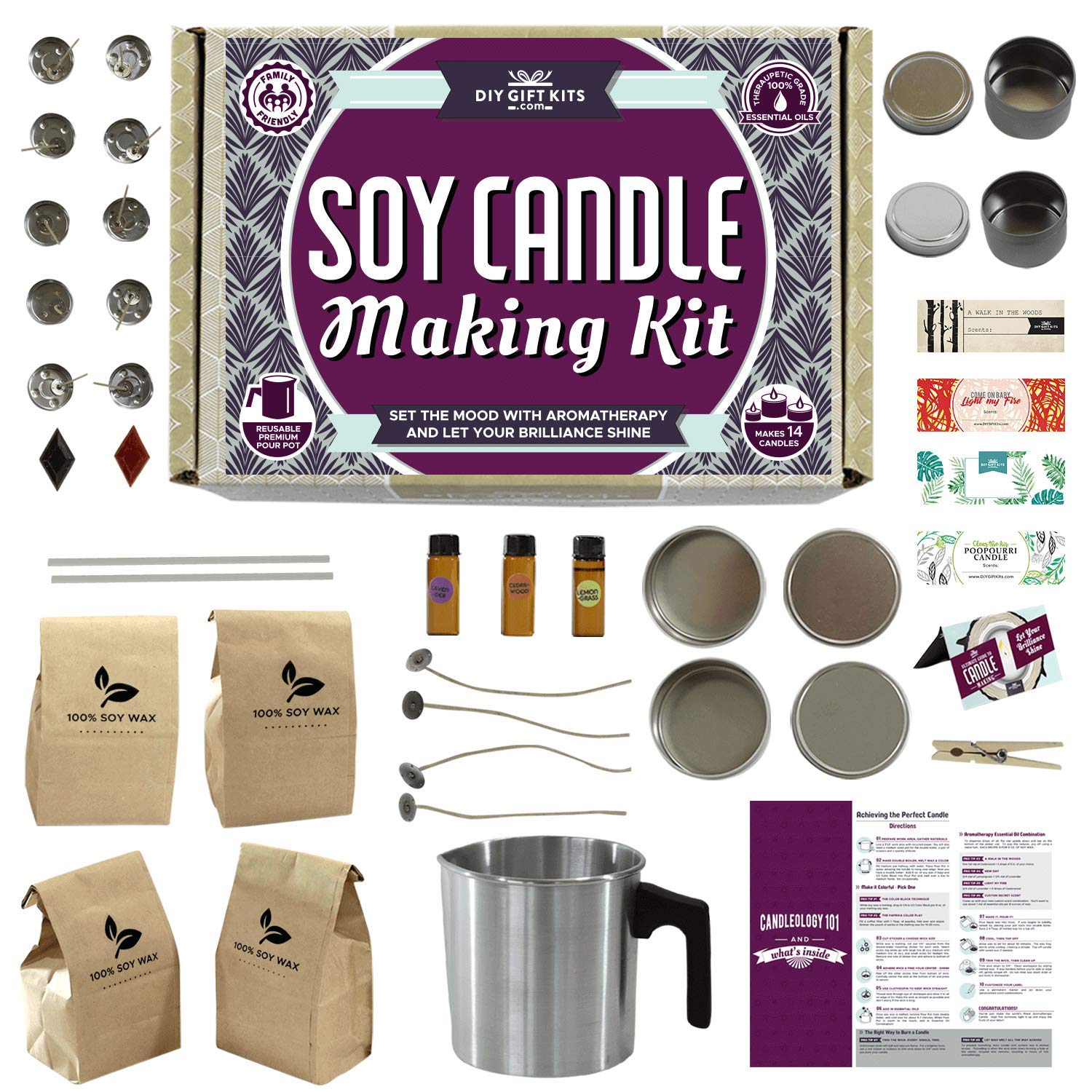 Algopix Similar Product 1 - DIY Gift Kits 49Piece Soy Candle