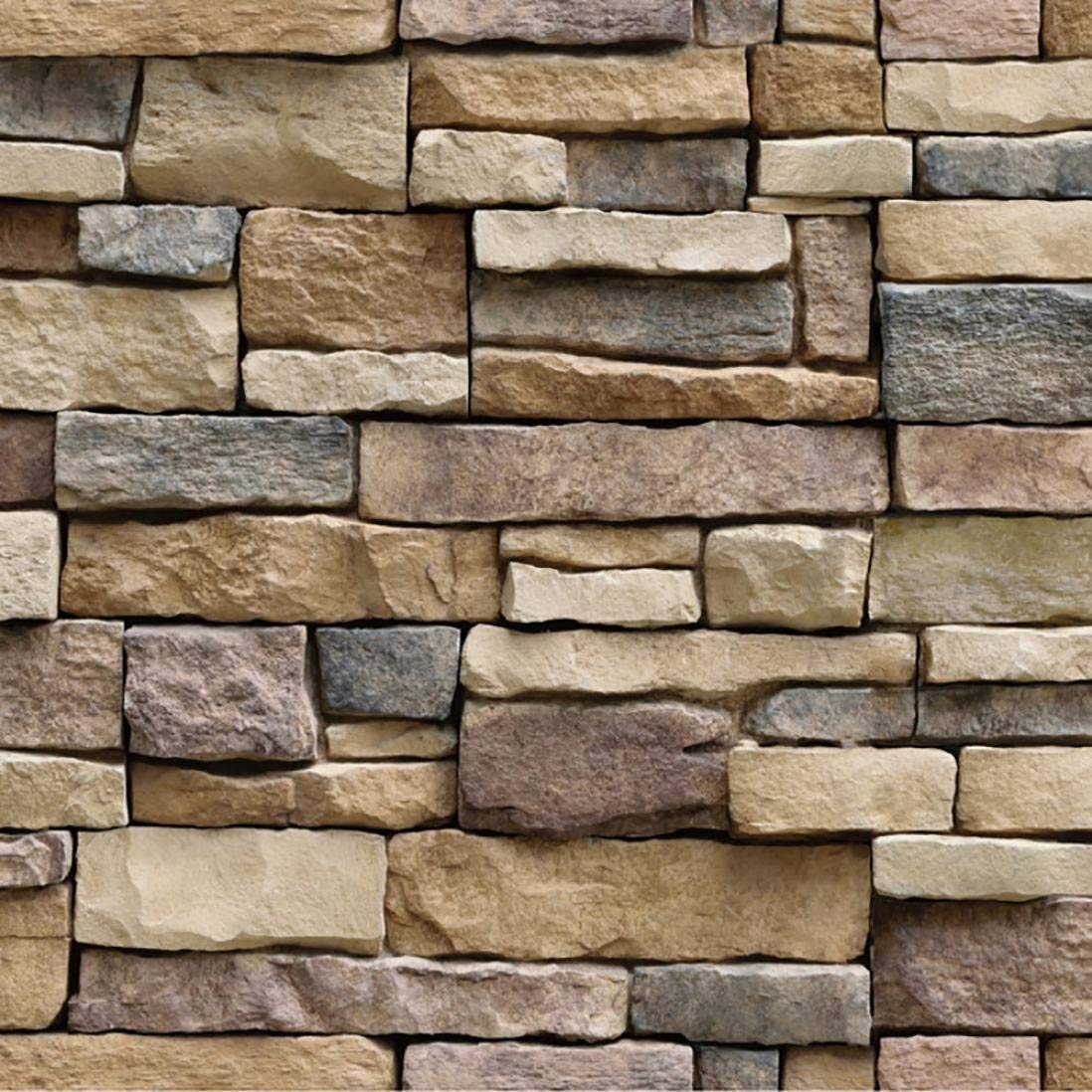 Algopix Similar Product 12 - Vimoon Stone Wallpaper PVC 3D Effect