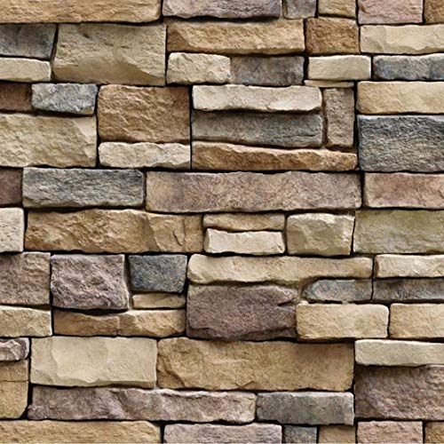 Algopix Similar Product 9 - Vimoon Stone Wallpaper PVC 3D Effect