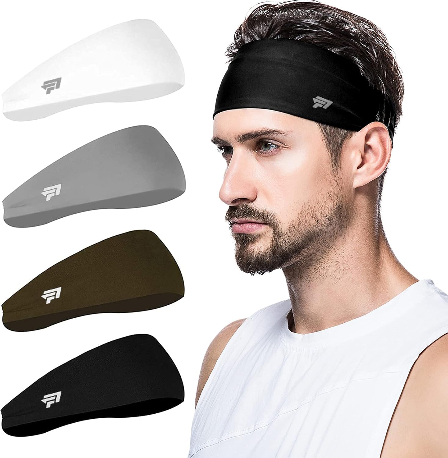 Algopix Similar Product 9 - poshei Mens Headband 4 Pack Mens